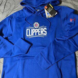 UNDER ARMOUR LA CLIPPERS NBA COMBINE R. BLUE HOODIE SIZE M MEN NWT $74.99